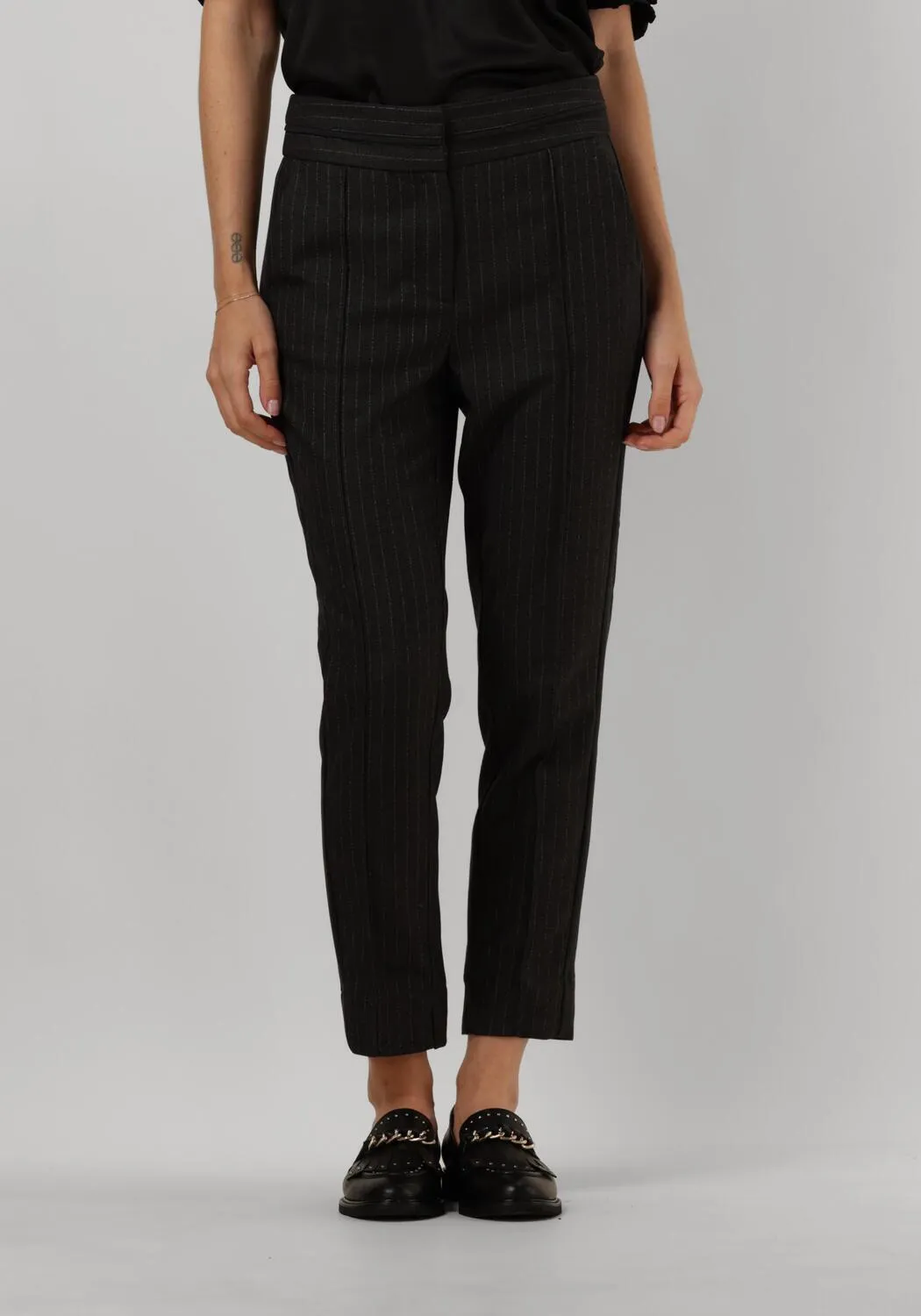 aaiko pantalon parene pinstripe vis 548 en noir