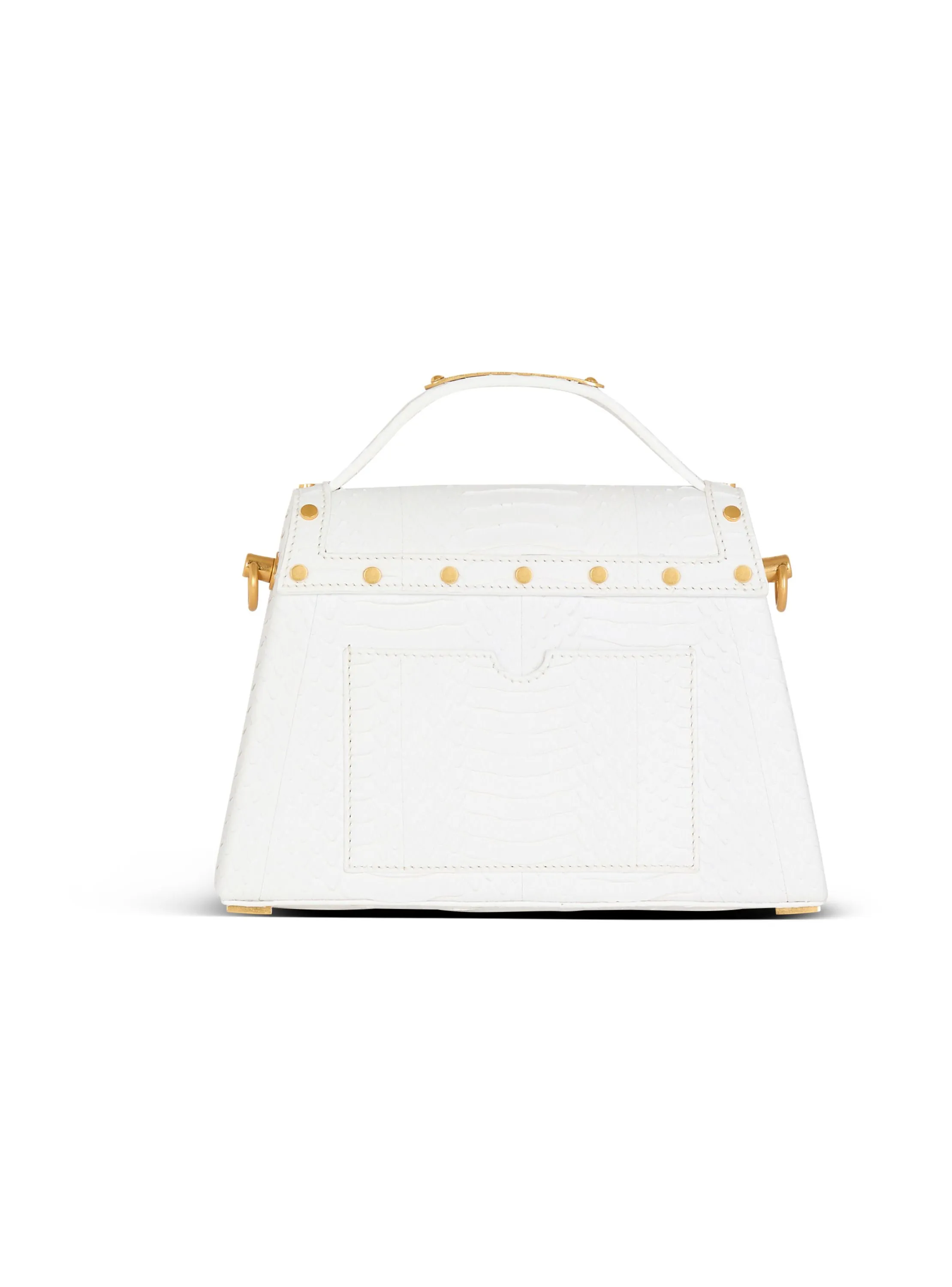 BALMAIN  Sac b-buzz dynasty en cuir délaphe - Blanc