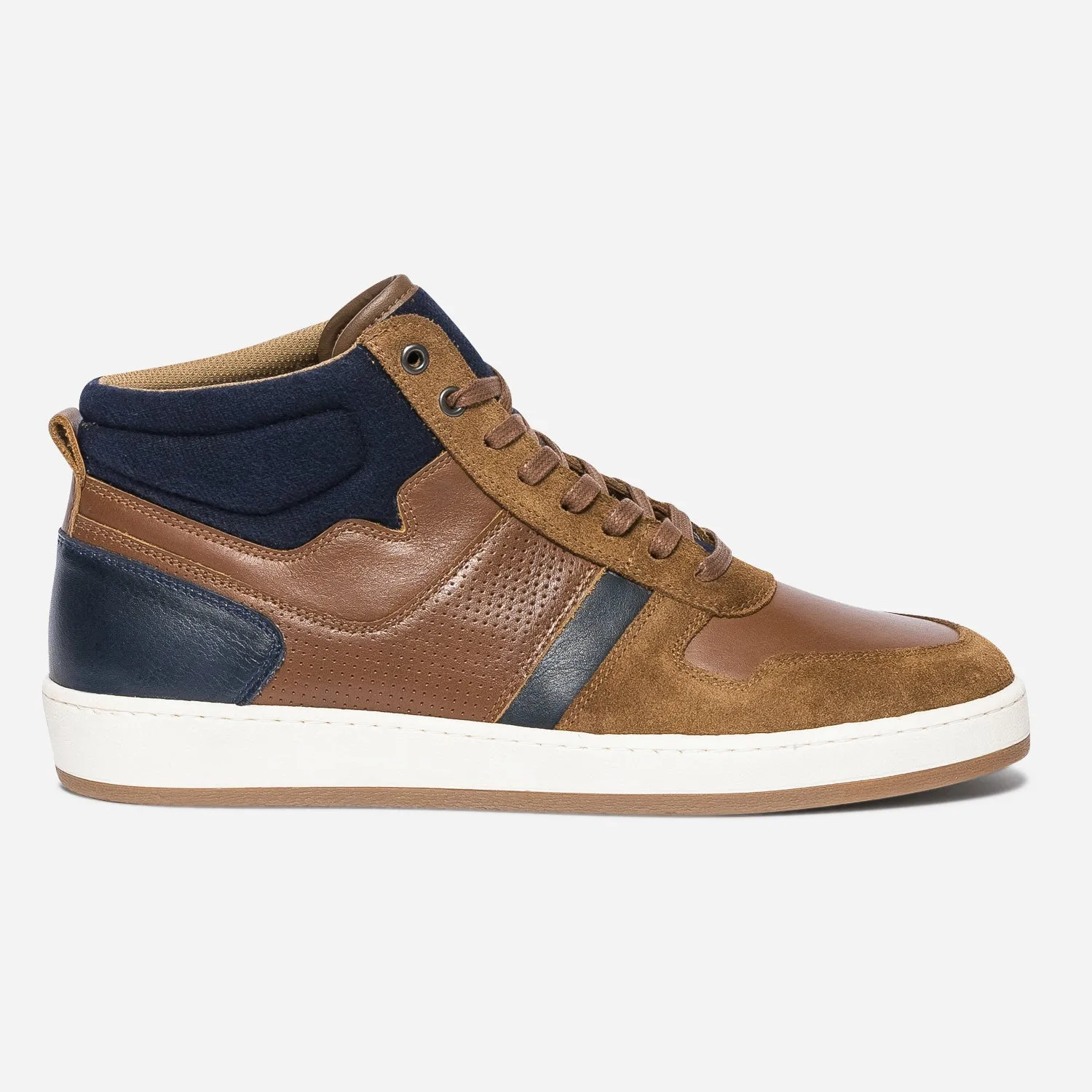 Basket cognac et marine éco-conçue bi matière - Baskets / Tennis Homme | ERAM