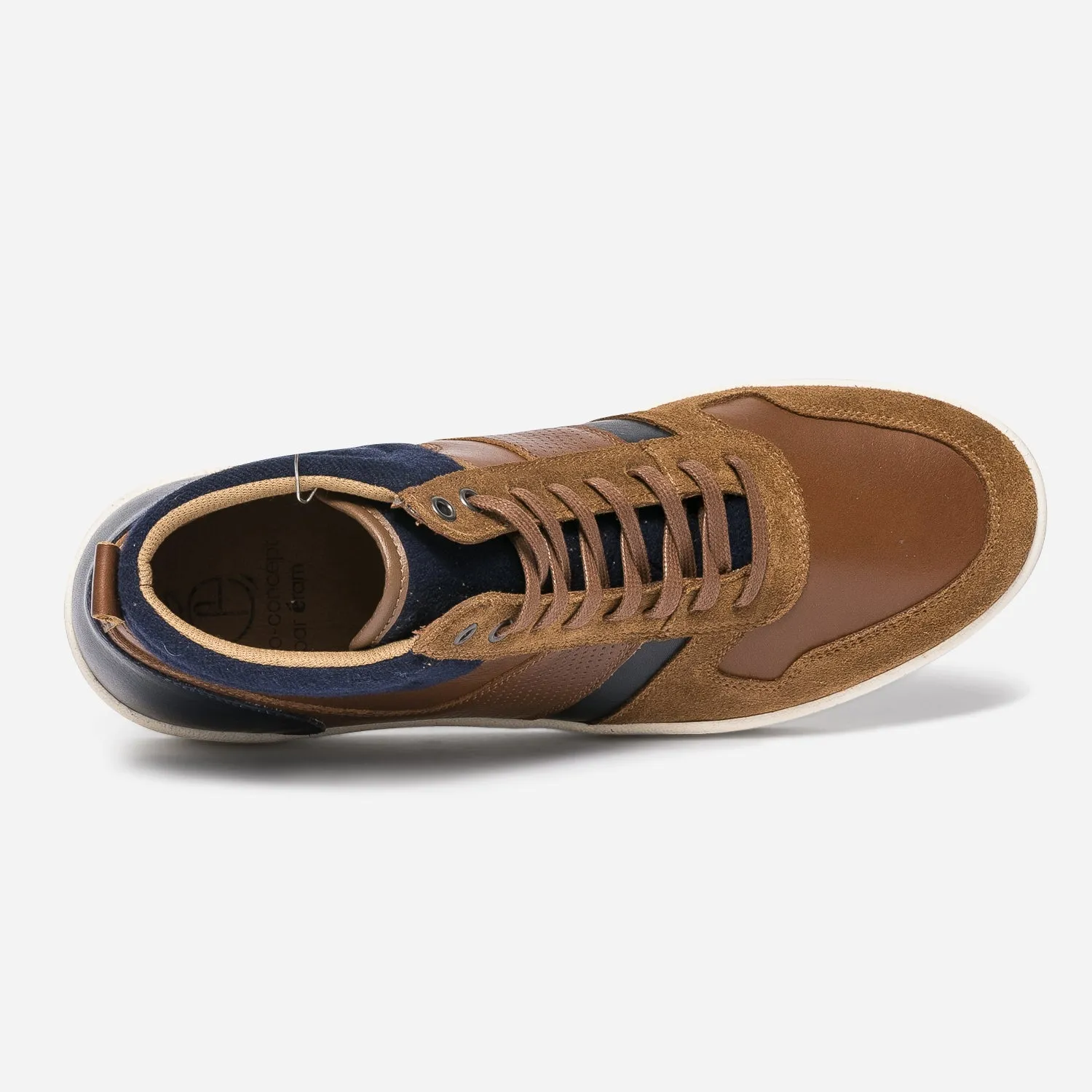 Basket cognac et marine éco-conçue bi matière - Baskets / Tennis Homme | ERAM