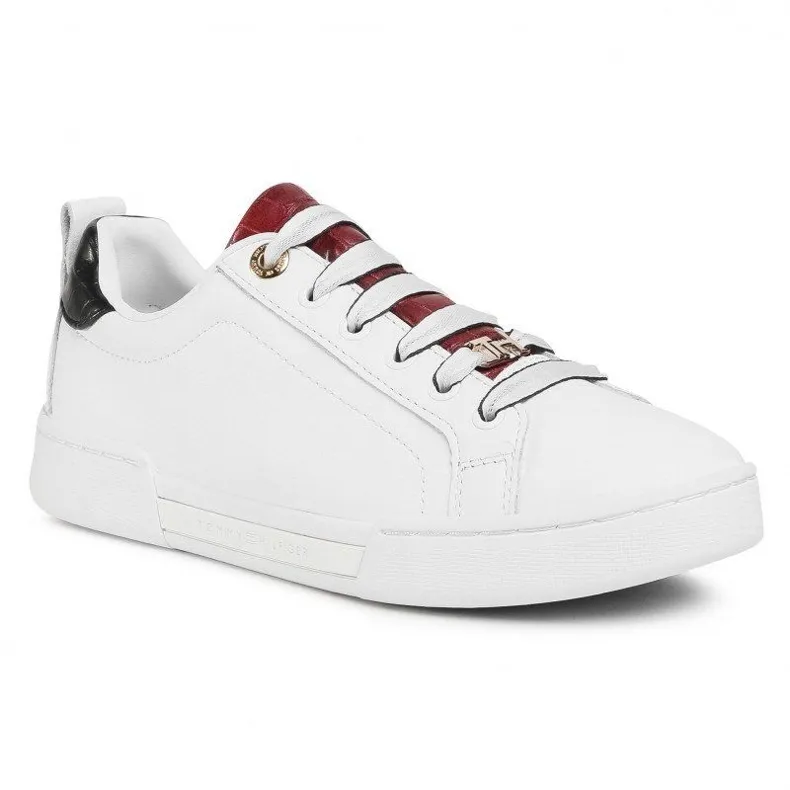 Baskets Croc à semelle extérieure de marque Tommy Hilfiger W FW0FW05214-YBR blanche