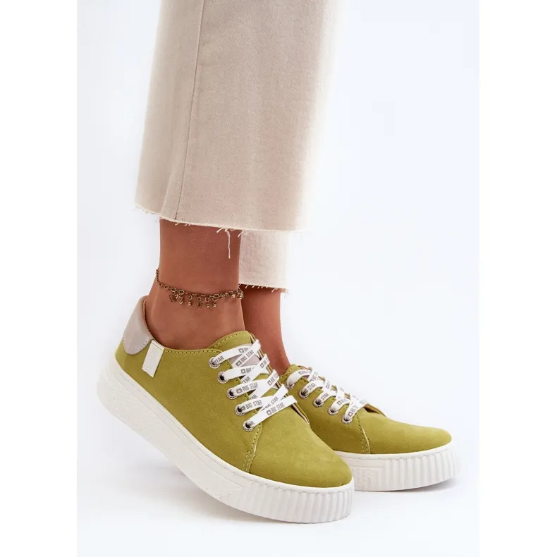 Baskets pour femmes avec système de mousse à mémoire de forme Big Star NN276003 Lime vert