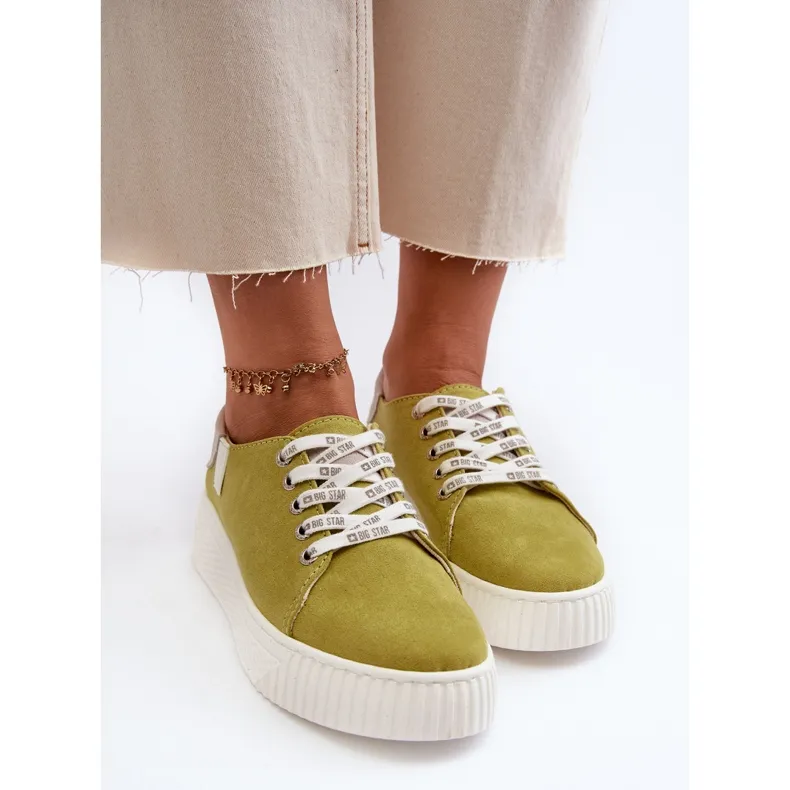 Baskets pour femmes avec système de mousse à mémoire de forme Big Star NN276003 Lime vert