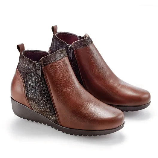 Bottines "Steffi" marron