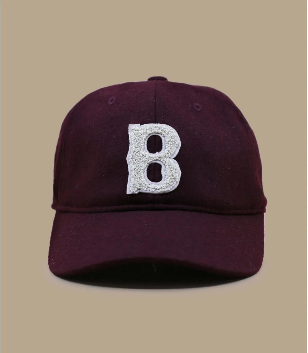 casquette baseball bordeaux - Big B Stretch mahogany Brixton : Headict