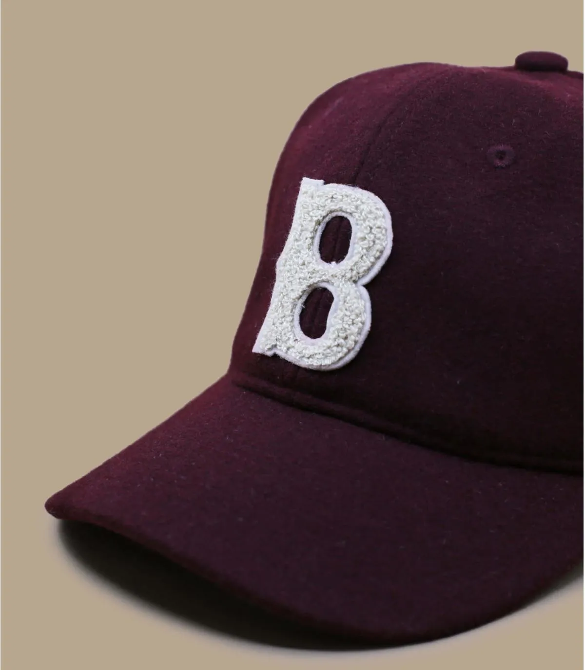 casquette baseball bordeaux - Big B Stretch mahogany Brixton : Headict