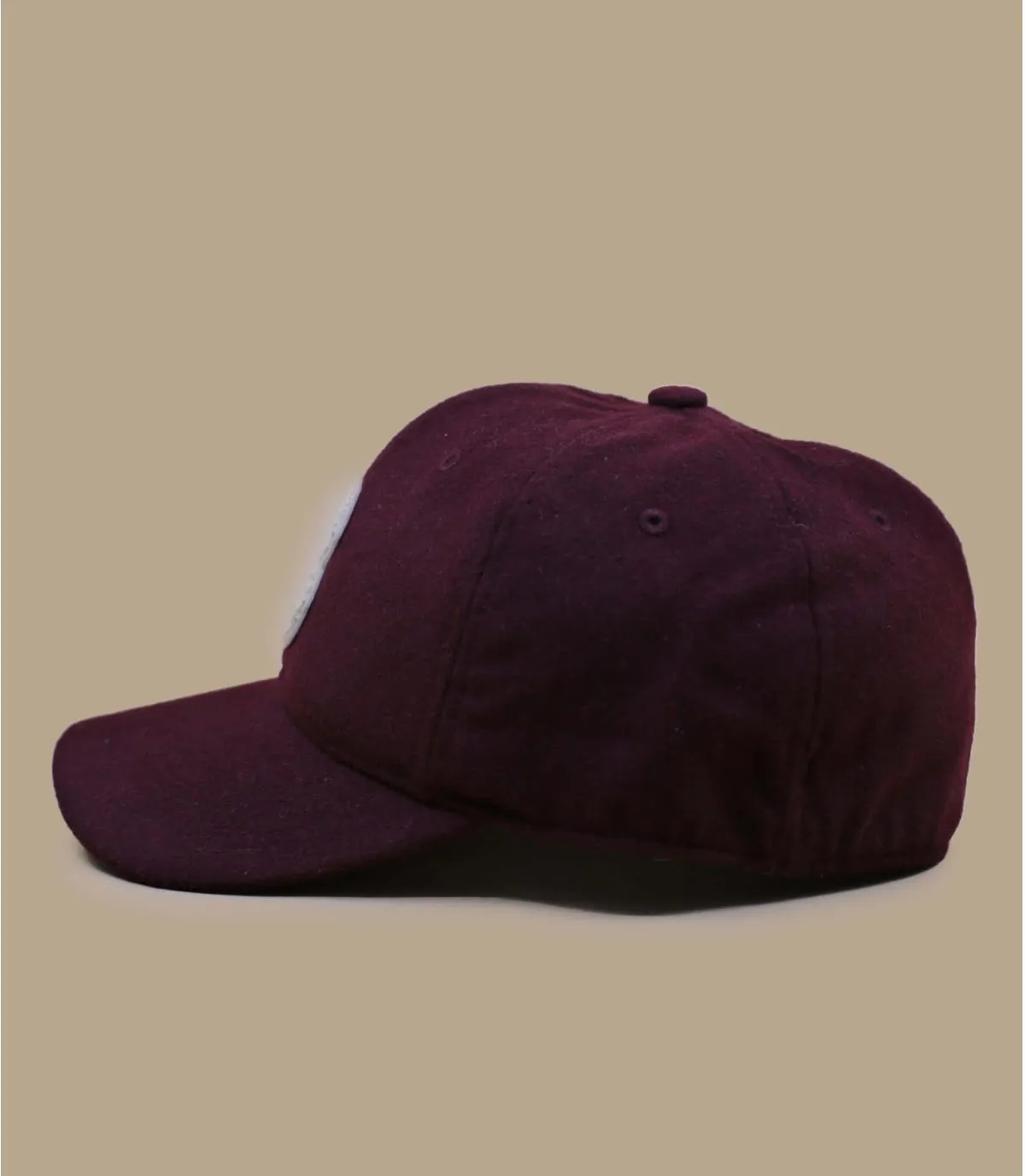 casquette baseball bordeaux - Big B Stretch mahogany Brixton : Headict