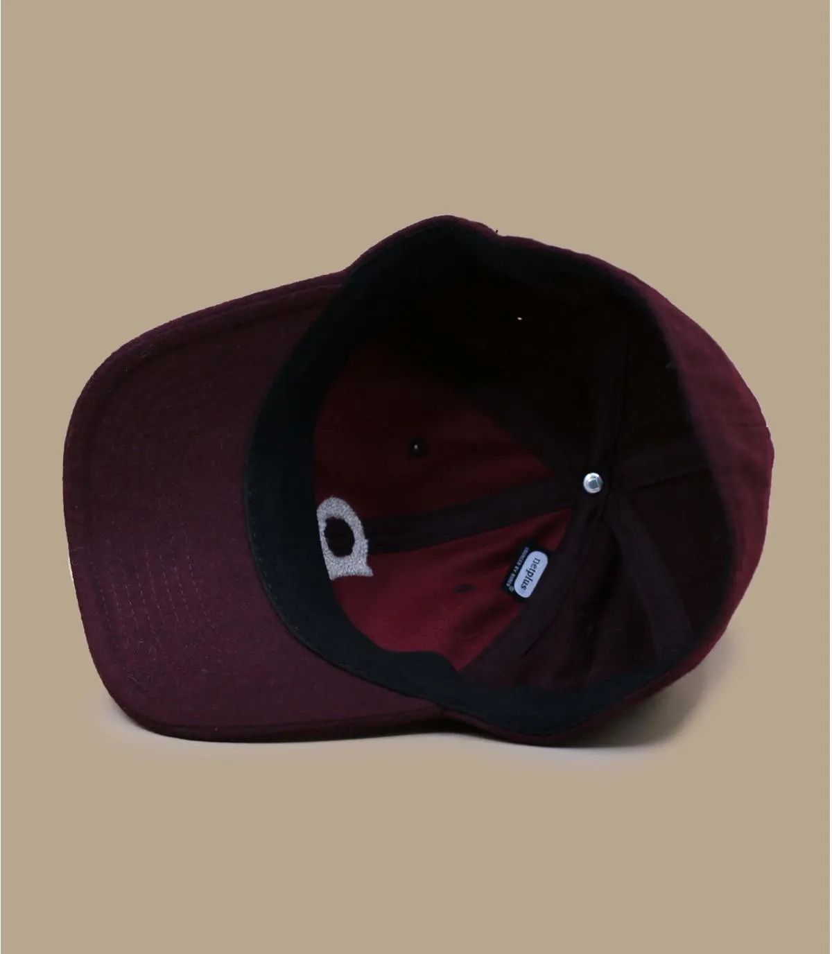 casquette baseball bordeaux - Big B Stretch mahogany Brixton : Headict