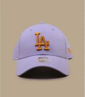 Casquette baseball femme LA violet pastel orange - Casquette  Femme League Ess 9Forty  Los Angeles Dodgers New Era : Headict