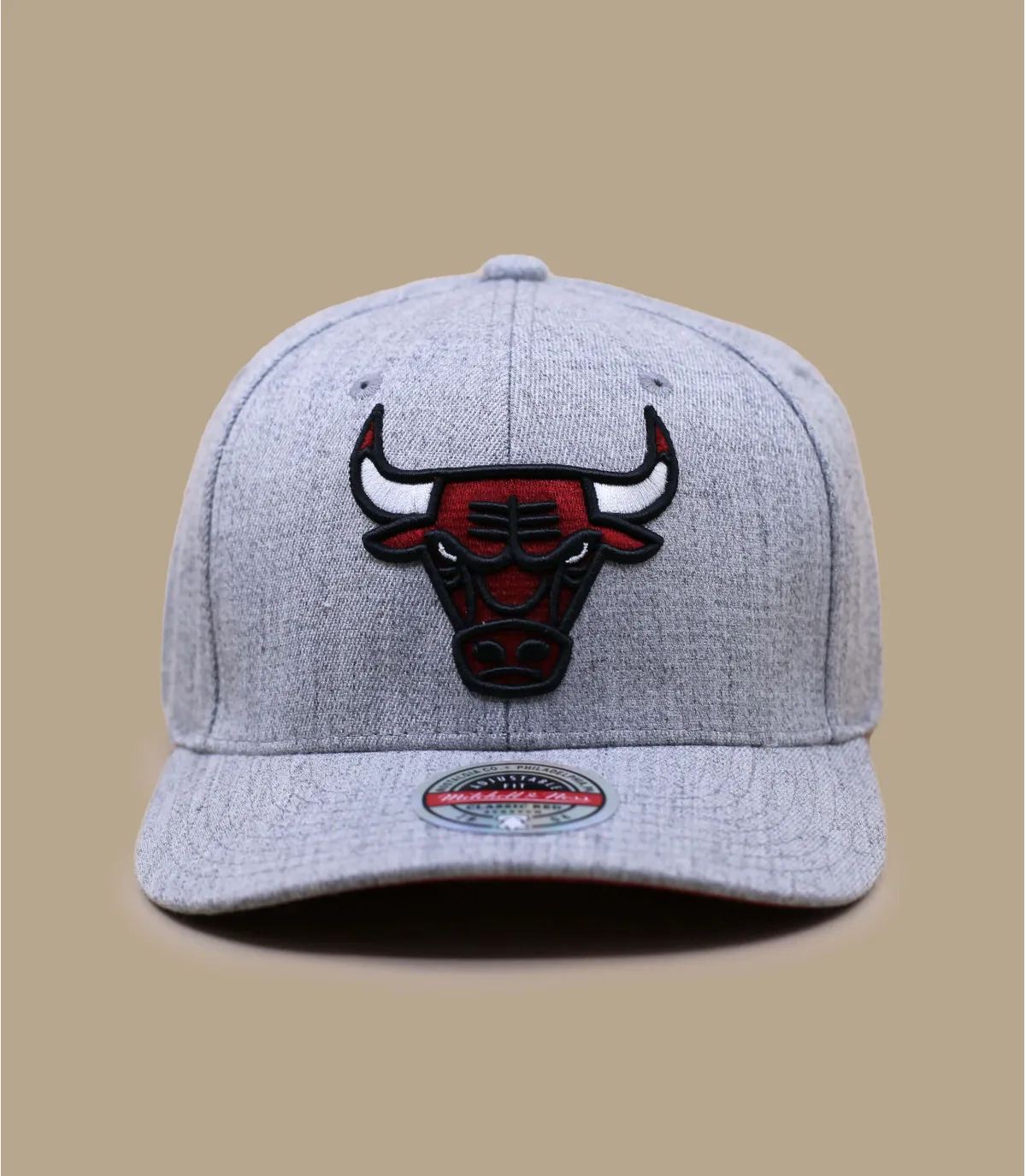 casquette Bulls stretch - Team Heather Stretch Snapback Bulls Mitchell & Ness : Headict