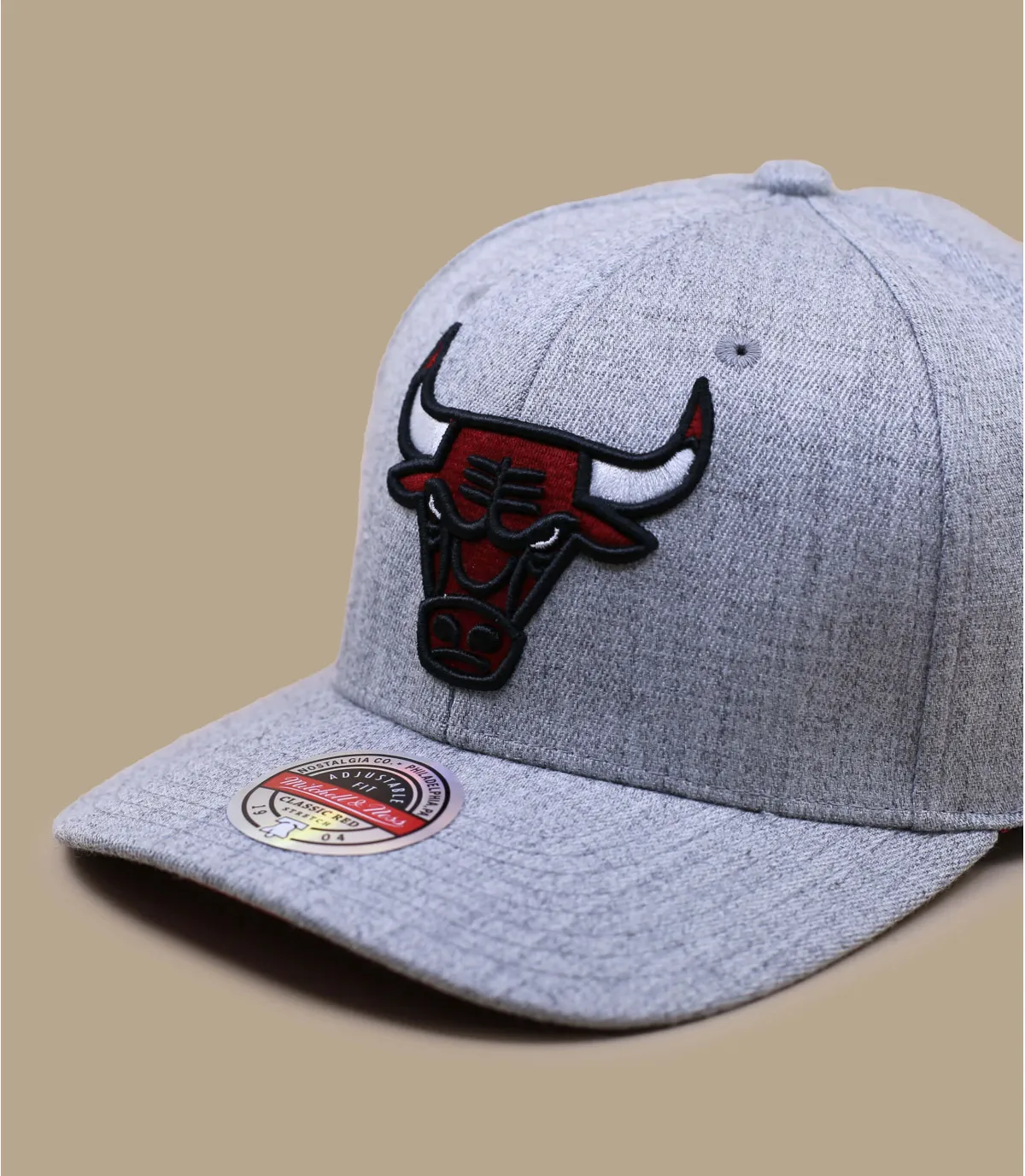 casquette Bulls stretch - Team Heather Stretch Snapback Bulls Mitchell & Ness : Headict