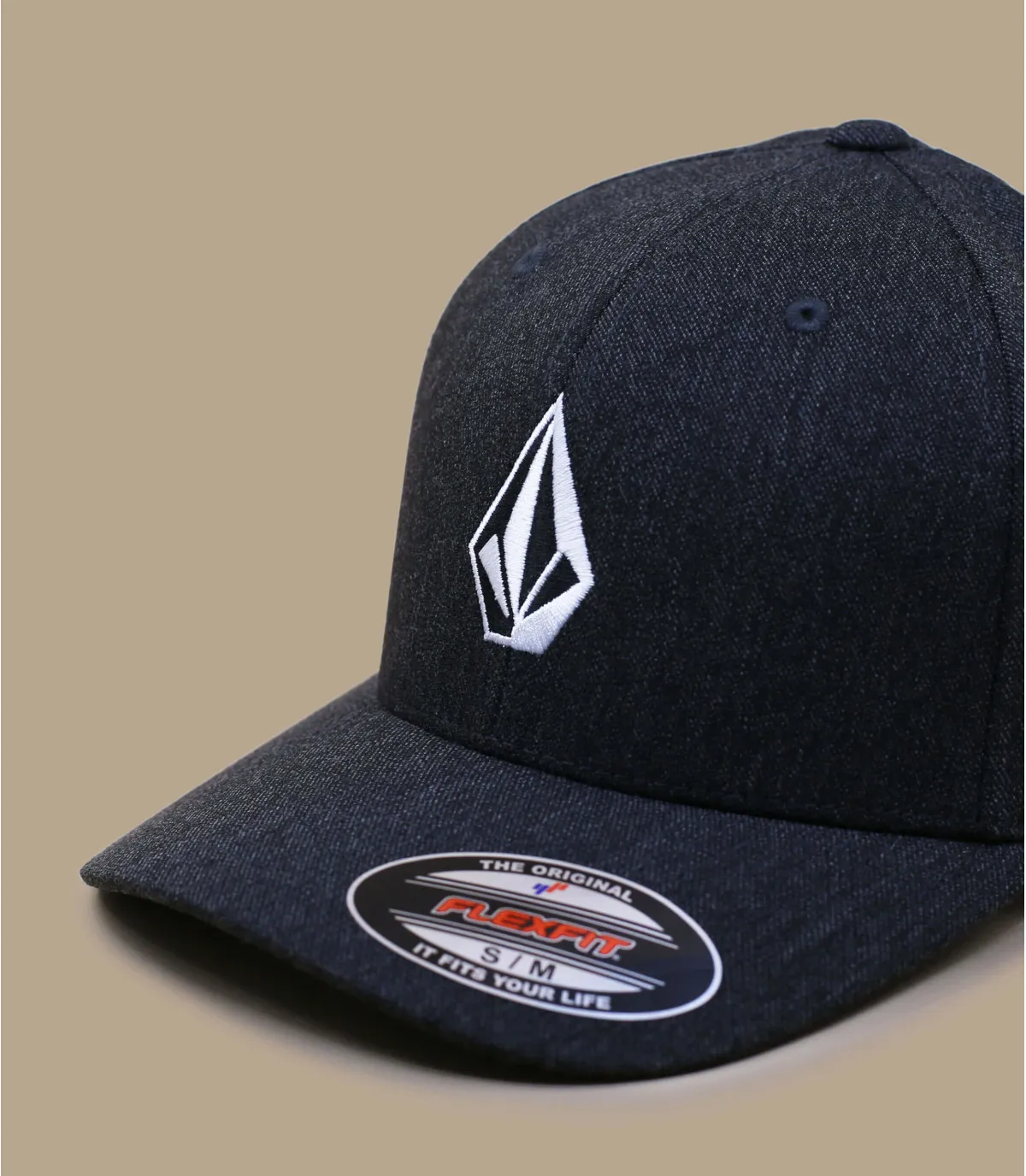 casquette curve gris - Full Stone Flexfit heather charcoal Volcom : Headict