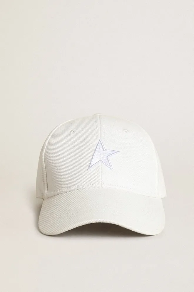 Casquette de baseball blanche pour enfant avec étoile | Golden Goose