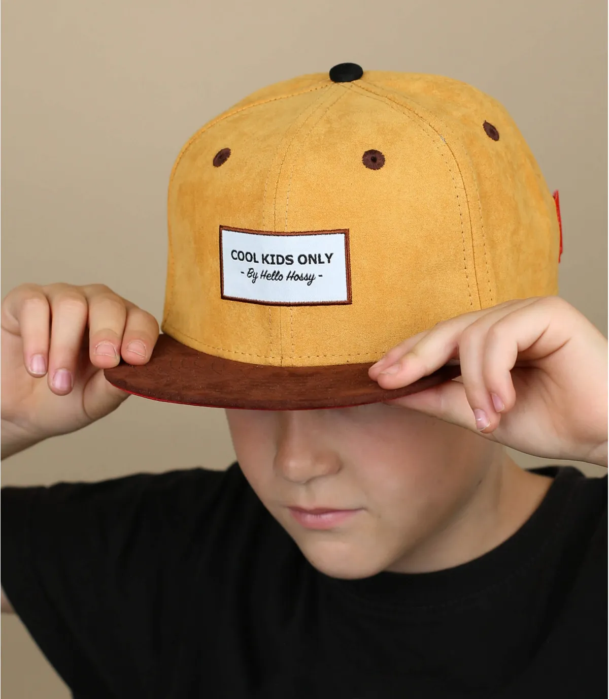 casquette enfant jaune - Suede mustard Hello Hossy : Headict