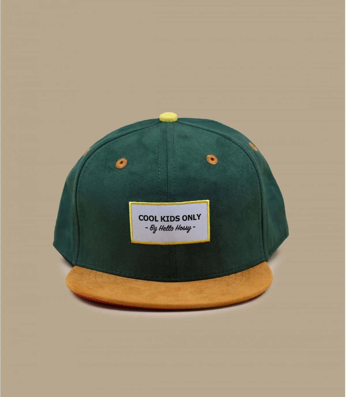 casquette enfant vert - Suede dark green Hello Hossy : Headict