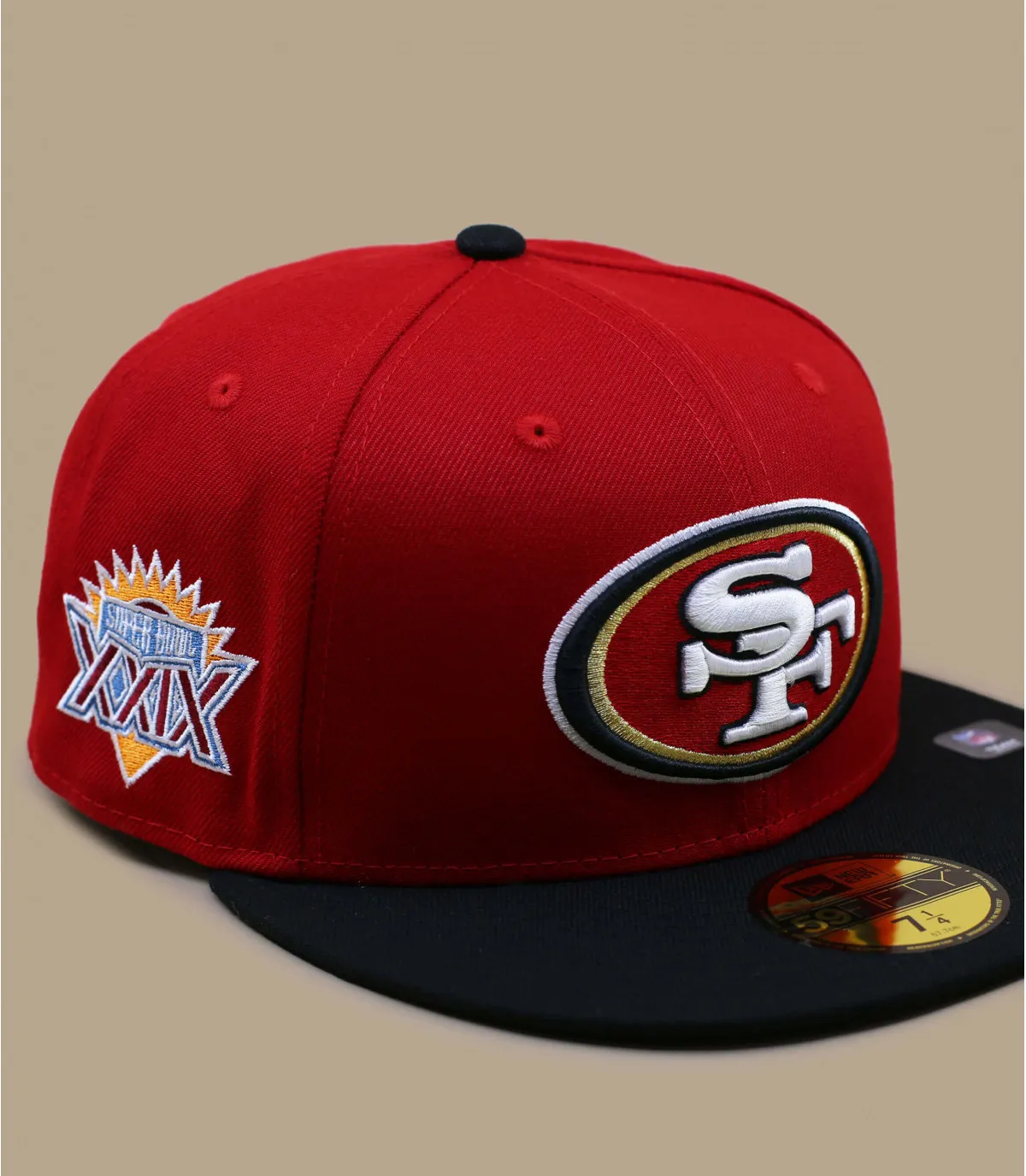 casquette fitted 49ers rouge - Side Patch 5950 49ers scarlet New Era : Headict