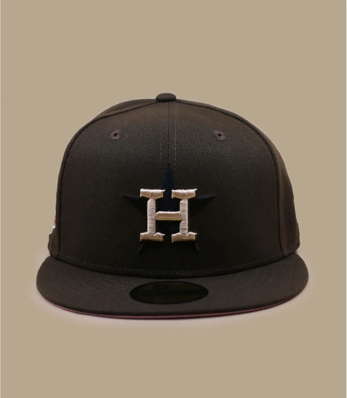 casquette fitted astros marron - Side Patch 5950 Houston Astros walnut pink New Era : Headict