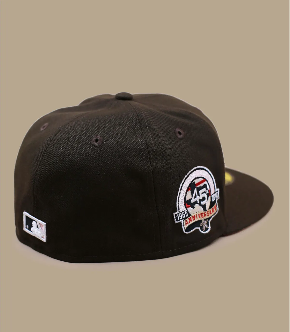 casquette fitted astros marron - Side Patch 5950 Houston Astros walnut pink New Era : Headict