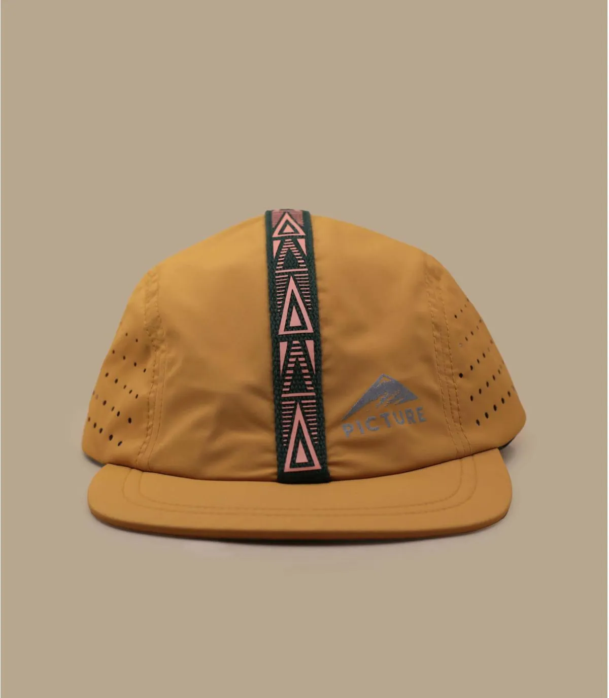 Casquette five panel jaune bande - Mectal Cap spurce yellow Picture : Headict