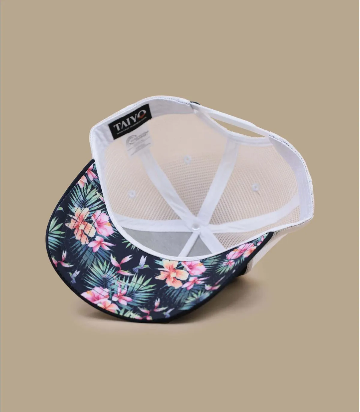 casquette oiseau fleurs - Birds of Paradise Trucker navy Taiyo : Headict