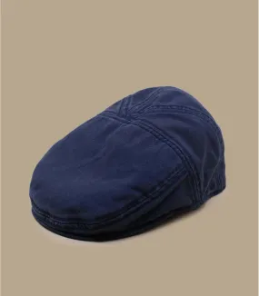 casquette plate coton marine - Paradise navy par Stetson : Headict