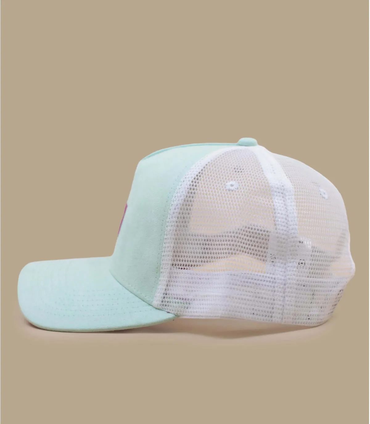 casquette suede eco responsable - Suede Trucker mint Taiyo : Headict