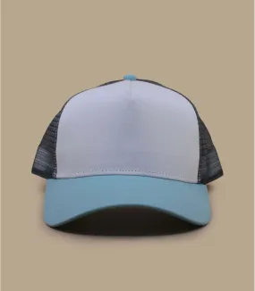 casquette trucker blanc bleu gris - Trucker Blank white blue grey : Headict