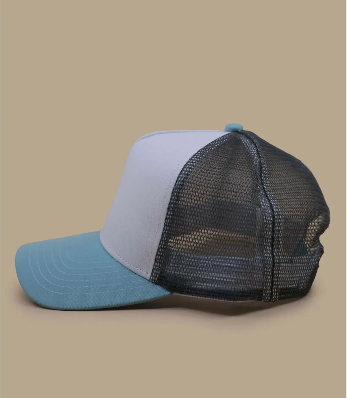 casquette trucker blanc bleu gris - Trucker Blank white blue grey : Headict