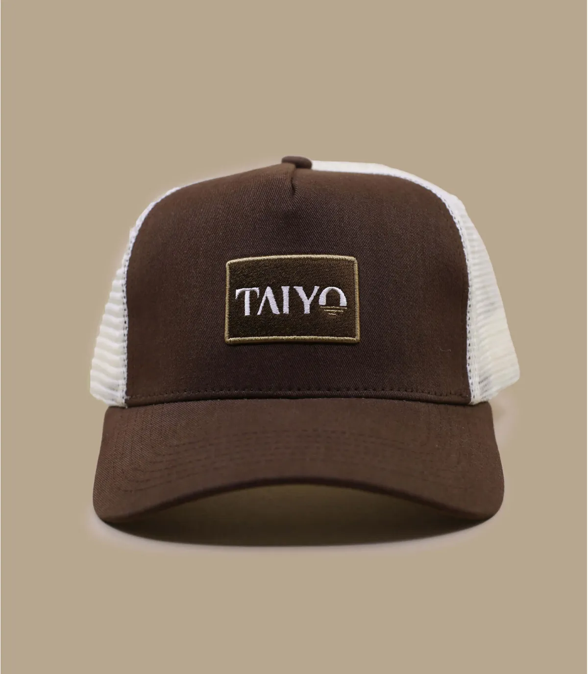 casquette trucker marron eco - Badge Logo Trucker Chocolate Taiyo : Headict