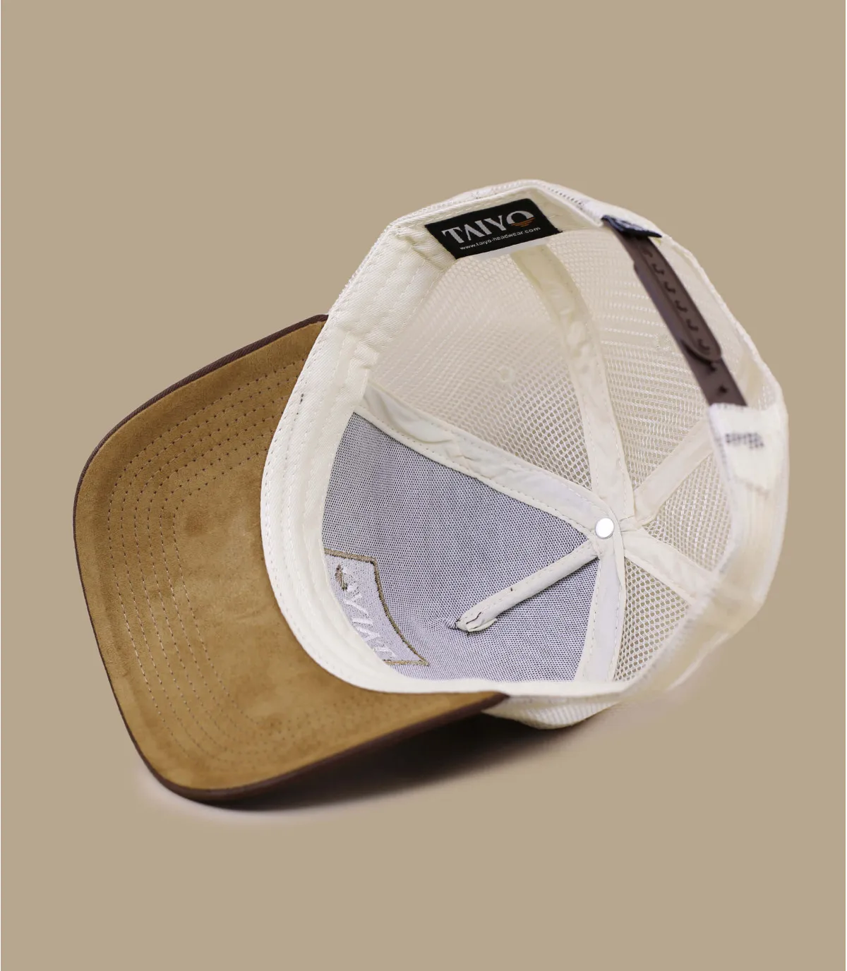 casquette trucker marron eco - Badge Logo Trucker Chocolate Taiyo : Headict