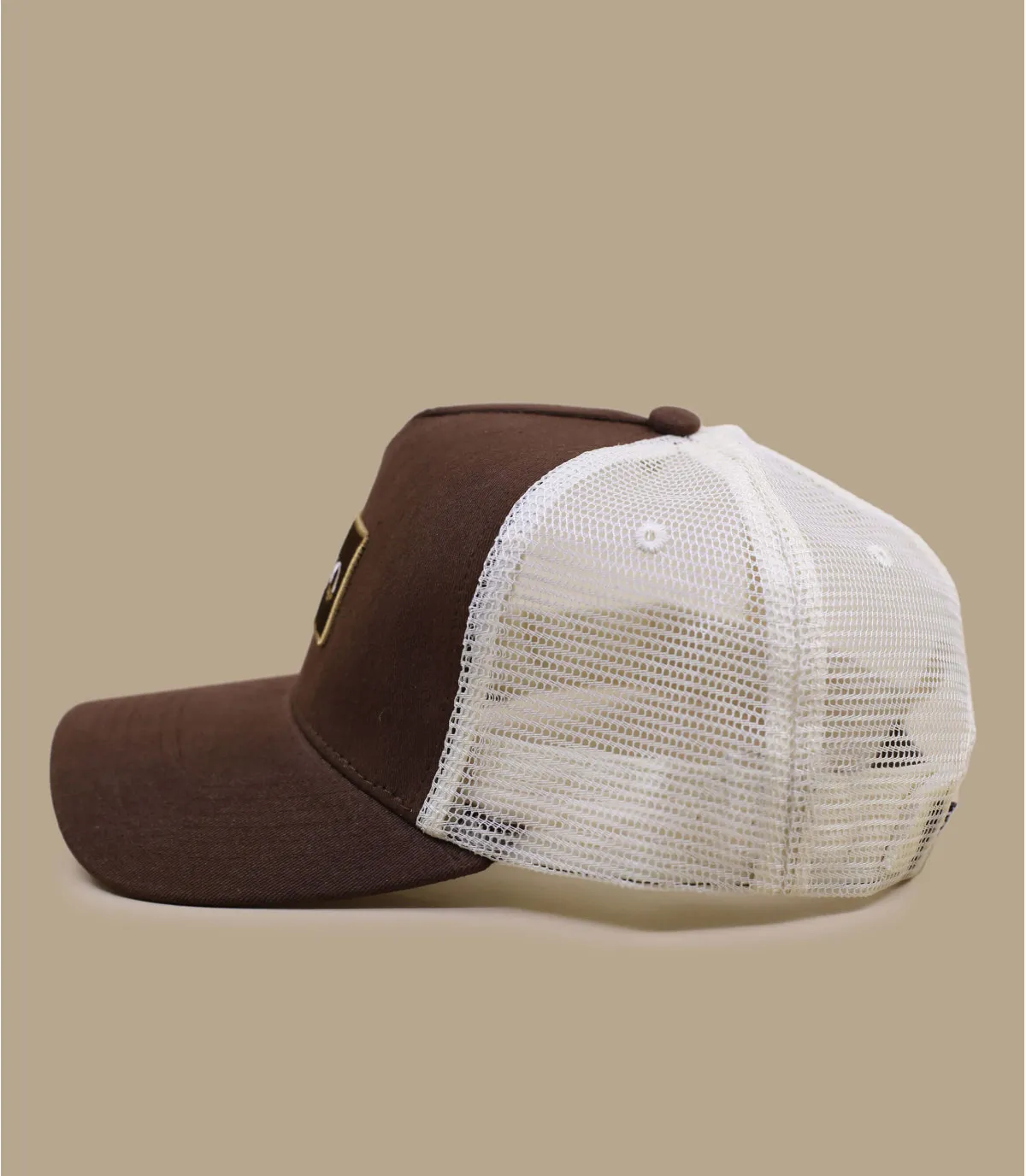 casquette trucker marron eco - Badge Logo Trucker Chocolate Taiyo : Headict