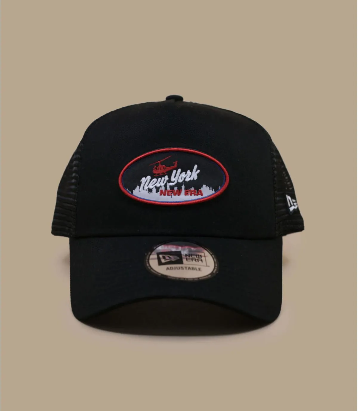 Casquette trucker New York noire - Trucker Oval State New York black New Era : Headict