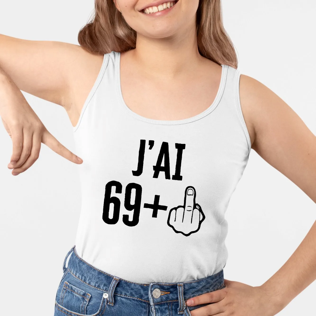 Débardeur Femme J'ai 70 ans 69 + 1