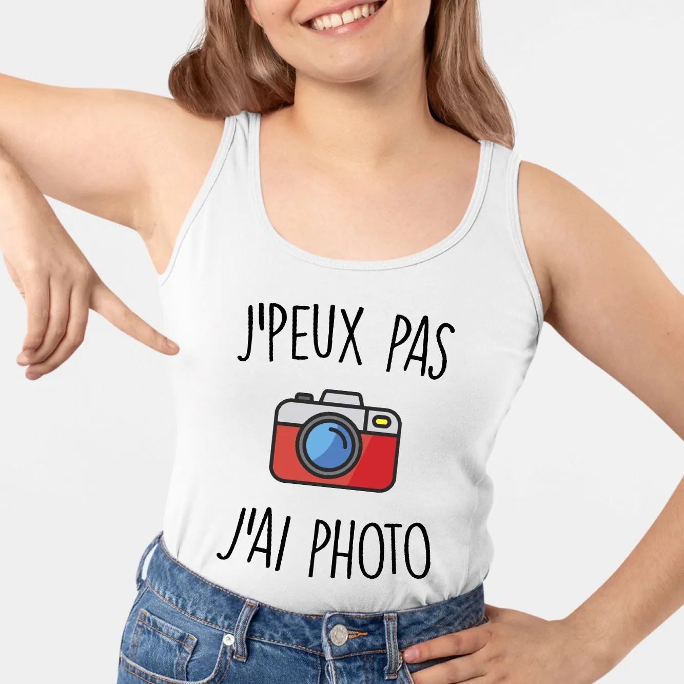 Débardeur Femme J'peux pas j'ai photo