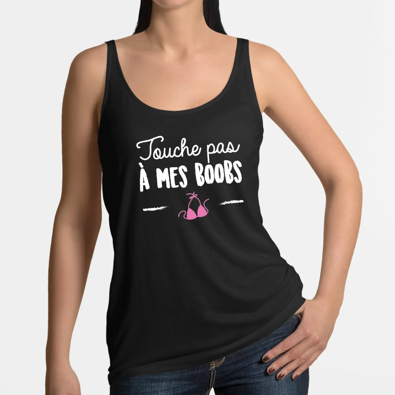 Débardeur Femme Touche pas à mes boobs