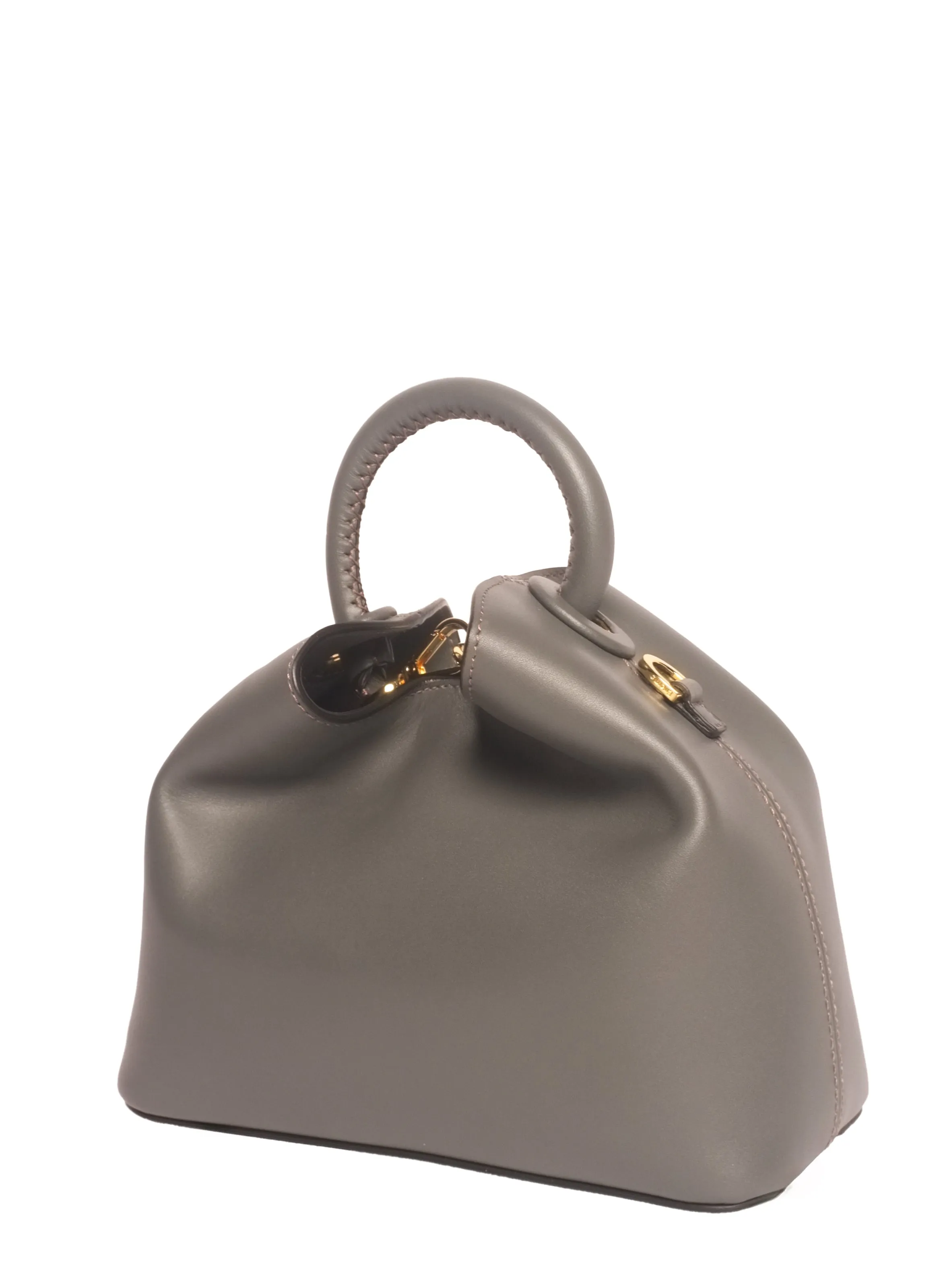 ELLEME  Sac à main baozi en cuir - Gris