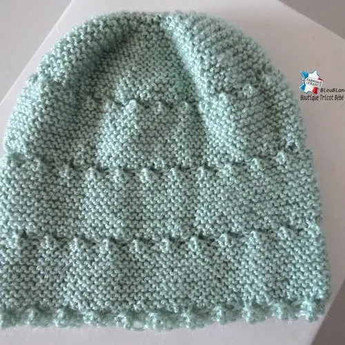 Ensemble brassière bébé 1 mois, bonnet et chaussons, vert limonade mixte tricot bebe layette sur commande