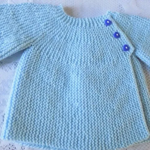 Ensemble layette,brassière,pantalon et chaussons,coloris bleu,t:0/3 mois.