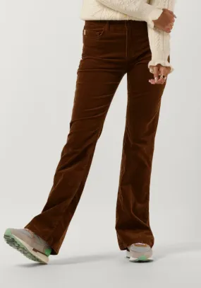 fabienne chapot pantalon évasé eva corduroy flare trousers en marron