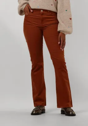 fabienne chapot pantalon évasé eva flare trousers en cognac