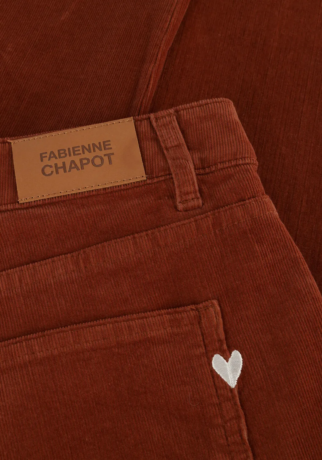 fabienne chapot pantalon évasé eva flare trousers en cognac