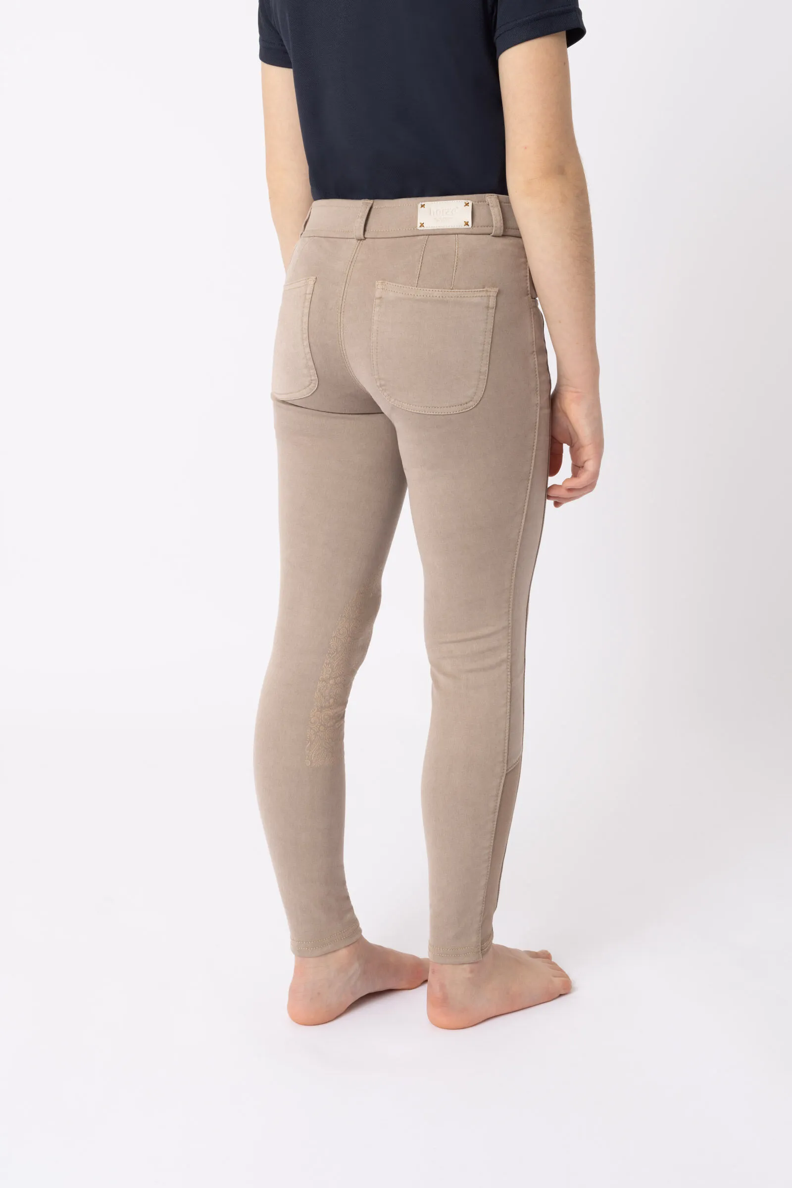 Horze Pantalon d'équitation basanes genoux grip Suki, enfant