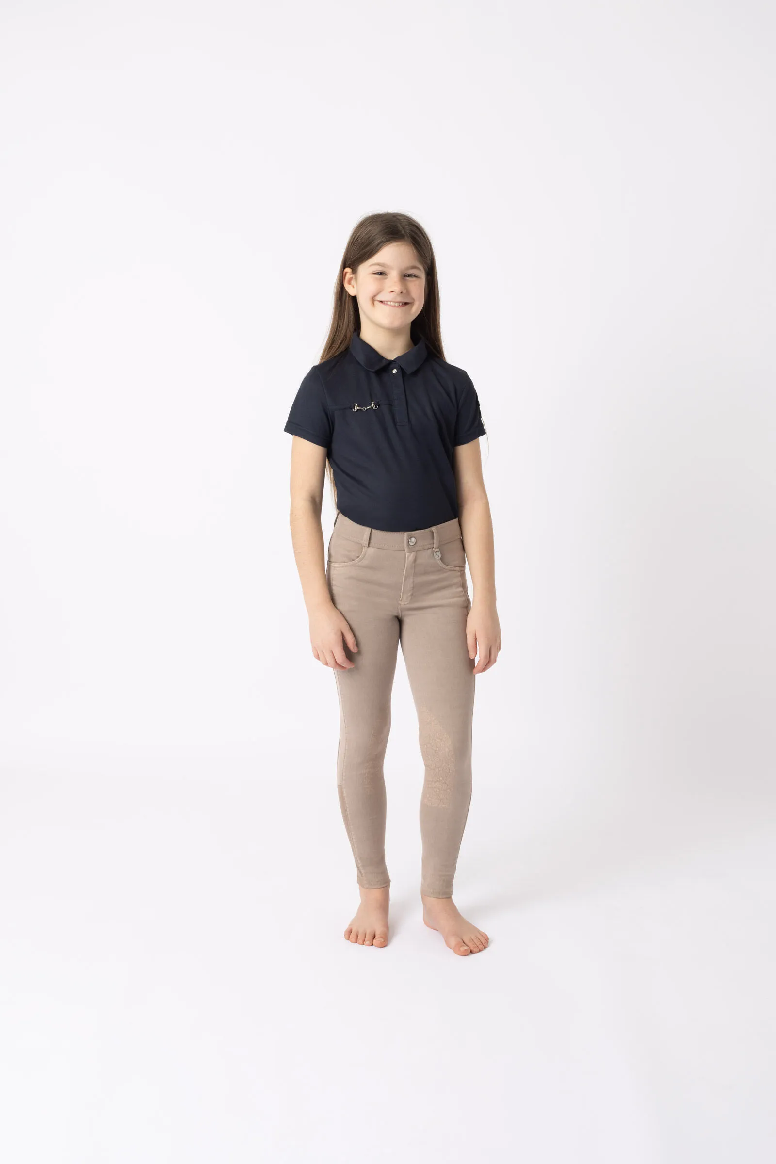 Horze Pantalon d'équitation basanes genoux grip Suki, enfant