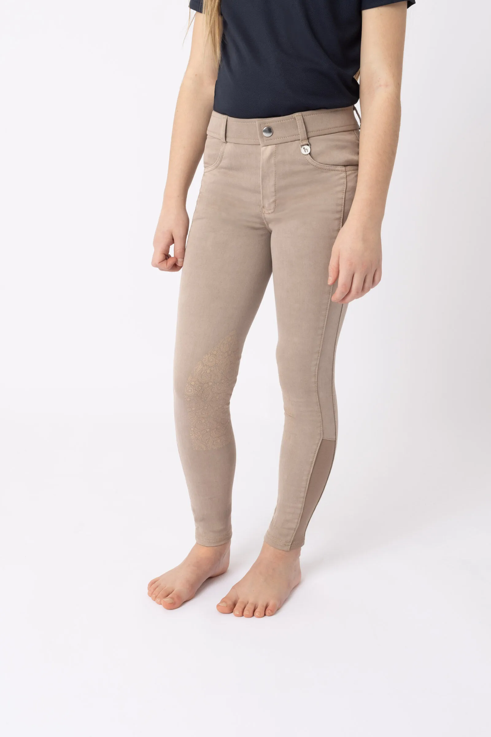 Horze Pantalon d'équitation basanes genoux grip Suki, enfant