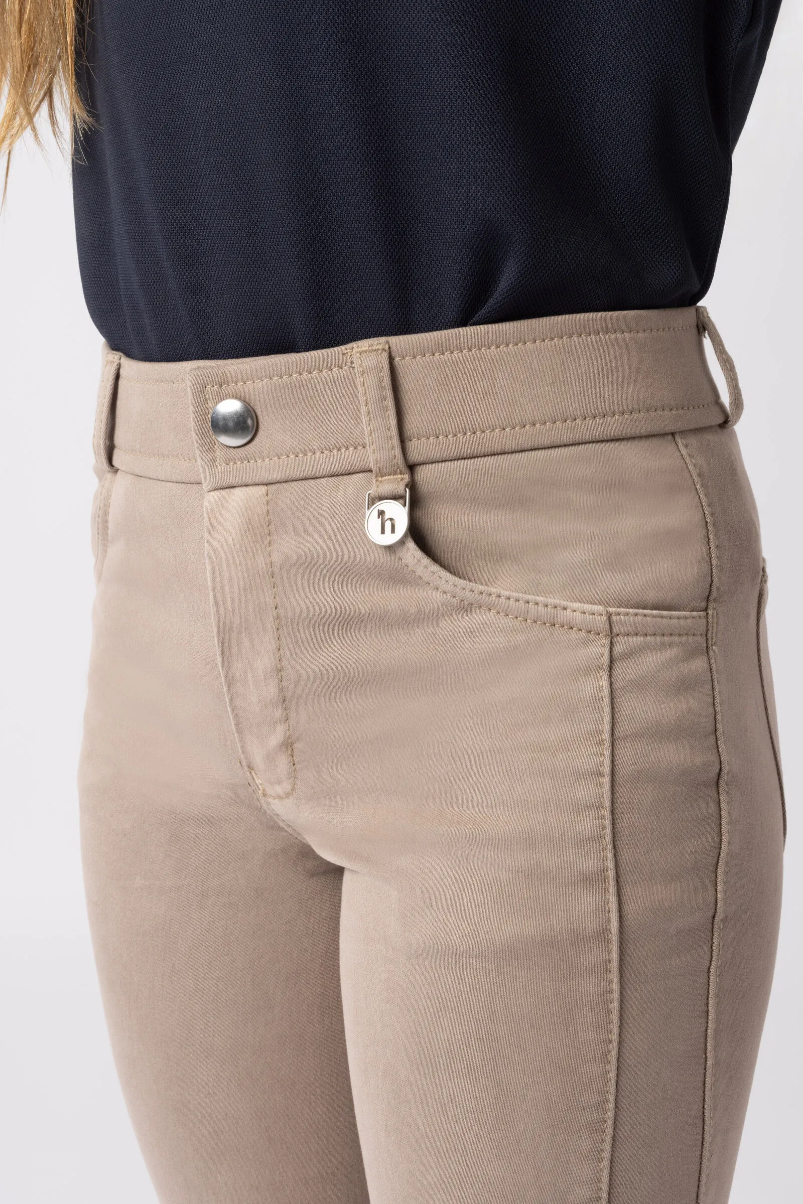 Horze Pantalon d'équitation basanes genoux grip Suki, enfant