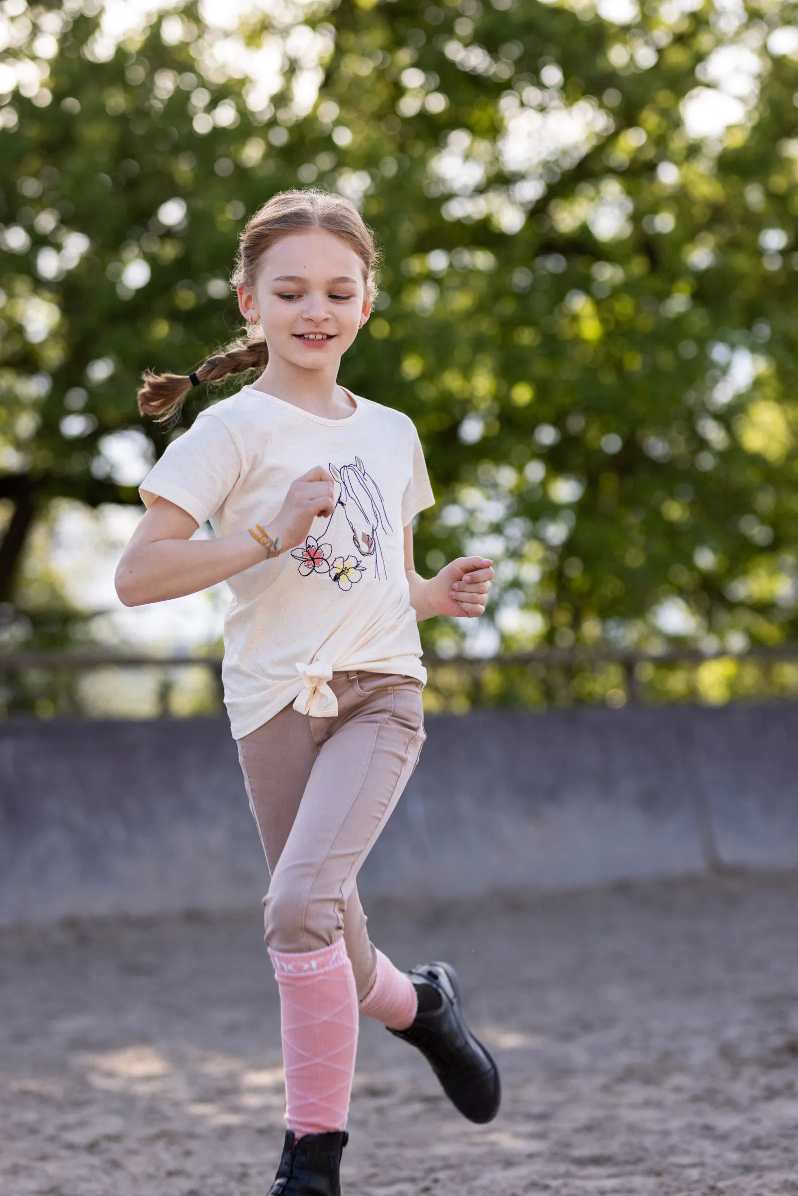 Horze Pantalon d'équitation basanes genoux grip Suki, enfant