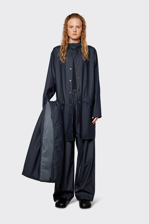 Imperméable RAINS Unisex Long Jacket Navy Bleu