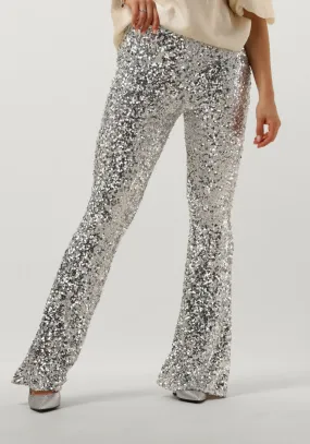 josh v pantalon évasé flora en argent