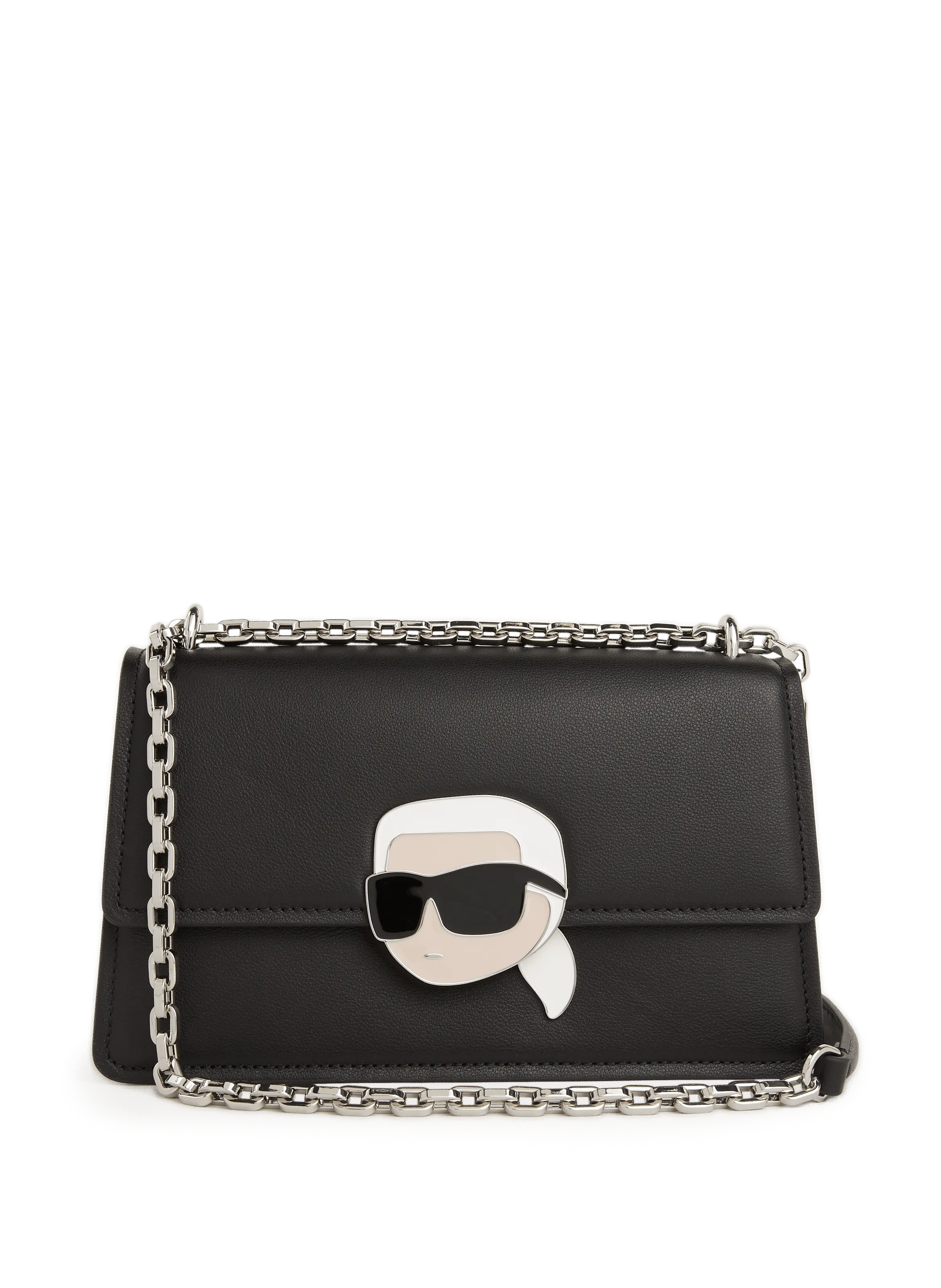 KARL LAGERFELD  Sac Ikonik/K 2.0 en cuir - Noir