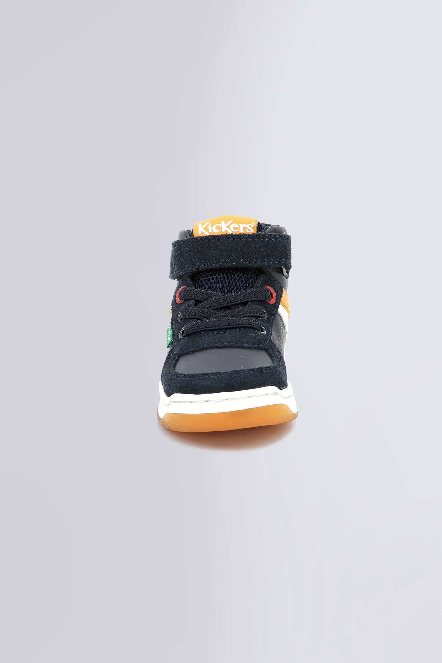 Kickalien - Baskets Hautes marine, blanc et orange pour garçon - Kickers © Site Officiel